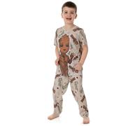 Marvel Groot Unisex KidsBrown Short Sleeve Long Leg Pyjama Set - 6-7 Years
