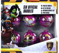 Marvel Guardians Of The Galaxy 6Pc Christmas Tree Baubles Decorations