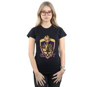 Marvel Guardians Of The Galaxy Groot Badge Cotton T-Shirt In Black Black