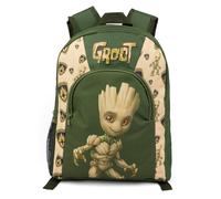 Marvel Guardians of the Galaxy Kids Backpack | Green Rucksack For Boys & Girls with Adjustable Straps | Practical & Organised Baby Groot School Bag | Movie Luggage Merchandise Gift for Kids & Teens
