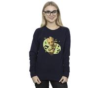 Marvel Guardians Of The Galaxy Groot Musical Notes Sweatshirt In Navy Navy M