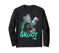 Marvel Guardians Of The Galaxy Groot Tape Portrait Long Sleeve T-Shirt