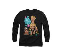Marvel Guardians Of The Galaxy In Full Bloom Long Sleeve T-Shirt, Black | Size: Small Marvel Black S