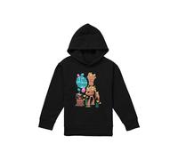 Marvel Guardians Of The Galaxy In Full Bloom Youth Kids Pull-Over Hoodie, Black | Size: 9-11 Years Marvel Black 9-11 Years