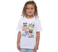 Marvel Guardians of The Galaxy Rocket & Groot Stickers Girls T Shirt, White, 7-8 Years