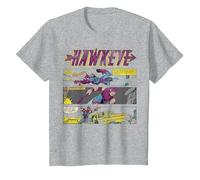 Marvel Hawkeye Comic Panel Art Sharp Reflex T-Shirt, Youth, Heather Grey, 3T