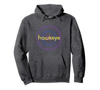 Marvel Hawkeye Purple Target Pullover Hoodie, Adult Unisex, Dark Heather Grey, Large