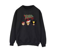 Marvel Head Christmas Sweatshirt In Black Black 4XL