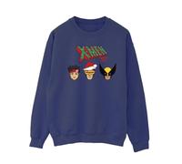 Marvel Head Christmas Sweatshirt In Navy Navy M