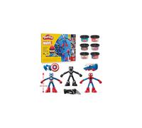 Play-Doh Marvel Hero Adventure Playset with 3 Action Figures and Accessories, 4+