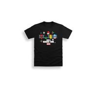 Marvel Heroes Christmas Black T-Shirt - 100% Cotton Soft Crew-Neck Tee for Men - Easy-Care Festive Layer, Colourfast Holiday Graphic, Marvel Xmas Tee