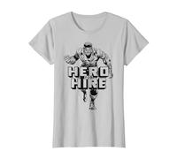Marvel Heroes for Hire Luke Cage Grayscale T-Shirt, Women, Silver Grey, Small