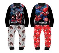 Marvel Heroes Kids Pyjama Set | 2 Pack of Spiderman, Miles Morales, Spidey and His Amazing Friends & Avengers | Soft & Durable Sleepwear for Boys & Girls | Sizes 5-14 Years - Perfect for Bedtime Fun