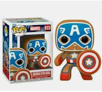 MARVEL HOLIDAY GINGERBREAD CAPTAIN AMERICA 3.75 POP VINYL FIGURE 933 FUNKO new
