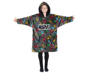 Marvel Hoodies for Boys, Fleece Oversized Blanket Hoodie Avengers