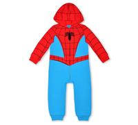 Marvel Hulk Captain America Iron Man or Spider-Man Boys Zip Up Hooded Coverall for Infant and Toddler