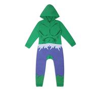 Marvel Hulk Captain America Iron Man or Spider-Man Boys Zip Up Hooded Coverall for Infant and Toddler