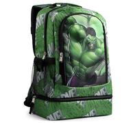Marvel Hulk Kids Backpack 16" School Bookbag with Lunch Holder & Pocket