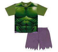 Marvel HULK Novelty, 100% Cotton Short Sleeved Pyjama Set, Avengers, 9-10 Years: 140cm, Green