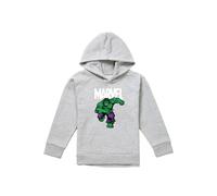 Marvel Hulk Pixel Youth Kids Pull-Over Hoodie, Athletic Heather in Grey | Size: 7-8 Years Marvel Grey 7-8 Years