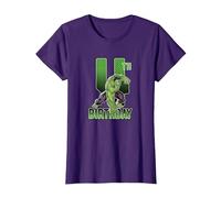 Marvel Hulk Smash 4th Birthday T-Shirt, Women, Purple, Small