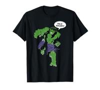 Marvel Hulk Speech Bubble Hulk Smash Retro Portrait T-Shirt