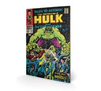 Marvel Hulk Tales to Astonish Wood Print 40 x 59cm, Multi-Colour, 40 x 59 x 1.3 cm