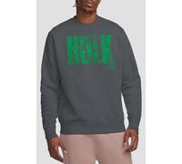 Marvel Hulk Text Sweatshirt In Grey Grey
