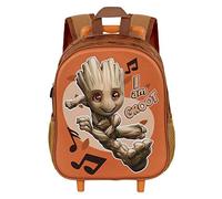 Marvel I am Groot Soundtrack-Small 3D Backpack with Wheels, Multicolour, 13 x 26 x 34 cm, Capacity 12.5 L