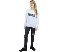 Marvel Infill Logo Heather Sweatshirt In Grey Grey L