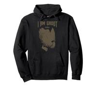 Marvel Infinity War I Am Groot Profile Pullover Hoodie, Adult Unisex, Black, Medium