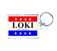 Marvel Inspired Loki For President Keyring Keychain - Fan Hiddlestoners gift - Tom Hiddleston thirst - Holiday Birthday Gift - Novelty Gift