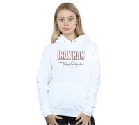 Marvel Women's Iron Man AKA Tony Stark Hoodie in White | Size: Large Marvel White L