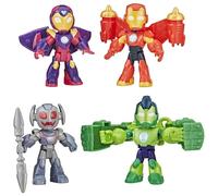 Marvel Iron Man and His Awesome Friends IRON ARMOR FIGURE PACK, Red, Gold