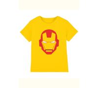 Marvel Iron Man Avengers Face Kids T-Shirt, Yellow | Size: 3-4 Years Marvel Yellow 3-4 Years