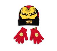Marvel Iron Man Boys Red Beanie and Gloves Set | Winter Warmth Accessories with Iron Man Graphic | Kids' Cold Weather Gear | Perfect for Outdoor Adventures Merch