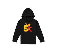 Marvel Iron Man Cute Birthday 5 Youth Kids Pull-Over Hoodie, Black | Size: 12-13 Years Marvel Black 12-13 Years