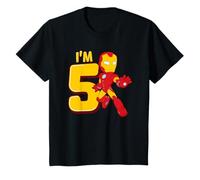 Marvel Iron Man Cute Iron Man 5th Birthday I'm 5 T-Shirt