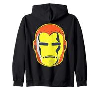 Marvel Iron Man Halloween Retro Vintage Mask Costume Zip Hoodie