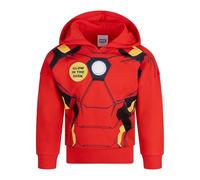 Marvel Iron Man Official Hoodie for Boys, 100% Cotton, Red