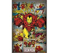 Marvel "Iron Man retro Maxi Poster, Multi-Colour