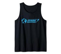Marvel Iron Man Stark Industries Logo Blue Tank Top