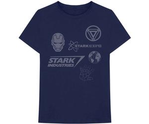 Marvel Iron Man T Shirt Stark Industries Expo Logo Official Mens Blue M