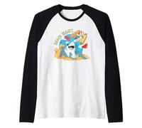 Marvel Jeff the Land Shark Beach Treats Summer Vacation Fun Raglan Baseball Tee
