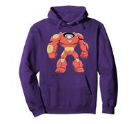 Marvel Jeff the Land Shark Iron Man Hulkbuster Armor Costume Pullover Hoodie, Adult Unisex, Purple, XX-Large