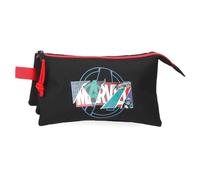 Marvel Joumma Marvel Shield Triple Pencil case Black 22x12x5cm Polyester L, Black/White, Triple Case
