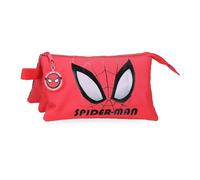 Marvel Joumma Marvel Spiderman Authentic Triple Pencil case Red 22x12x5cm Polyester L, red, Triple Case