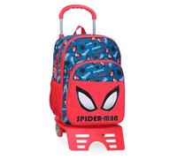 Marvel Joumma Spiderman Authentic School Backpack with Trolley Red 30x40x13cm Polyester 15.6L, red, School Backpack with Trolley