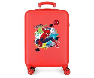 Marvel Joumma Spiderman Urban Cabin Suitcase Red 38 x 55 x 20 cm Hard ABS Combination Lock Side 35L 2 kg 4 Double Wheels Hand Luggage, red, Cabin Suitcase