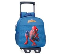 Marvel Joumma Spiderman Vigilante Preschool Backpack with Trolley Blue 23x25x10cm Polyester 5.25L, blue, One Size, Preschool Backpack with Trolley